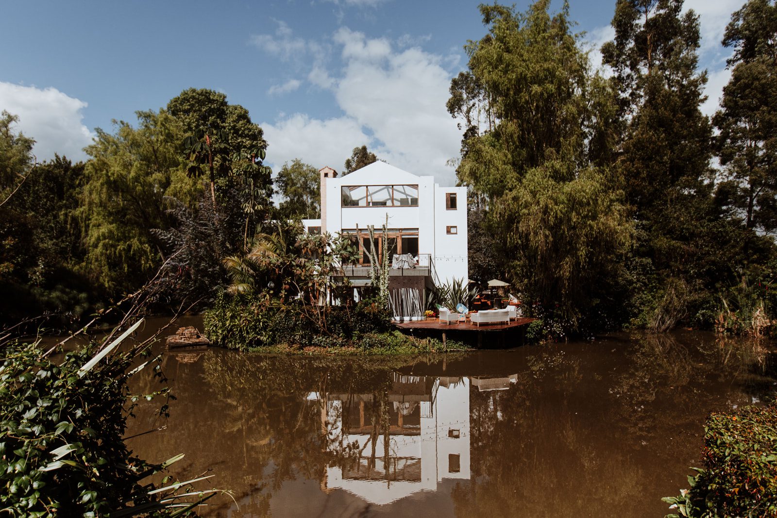 Fotos de boda en muelle o orilla del lago Cundinamarca